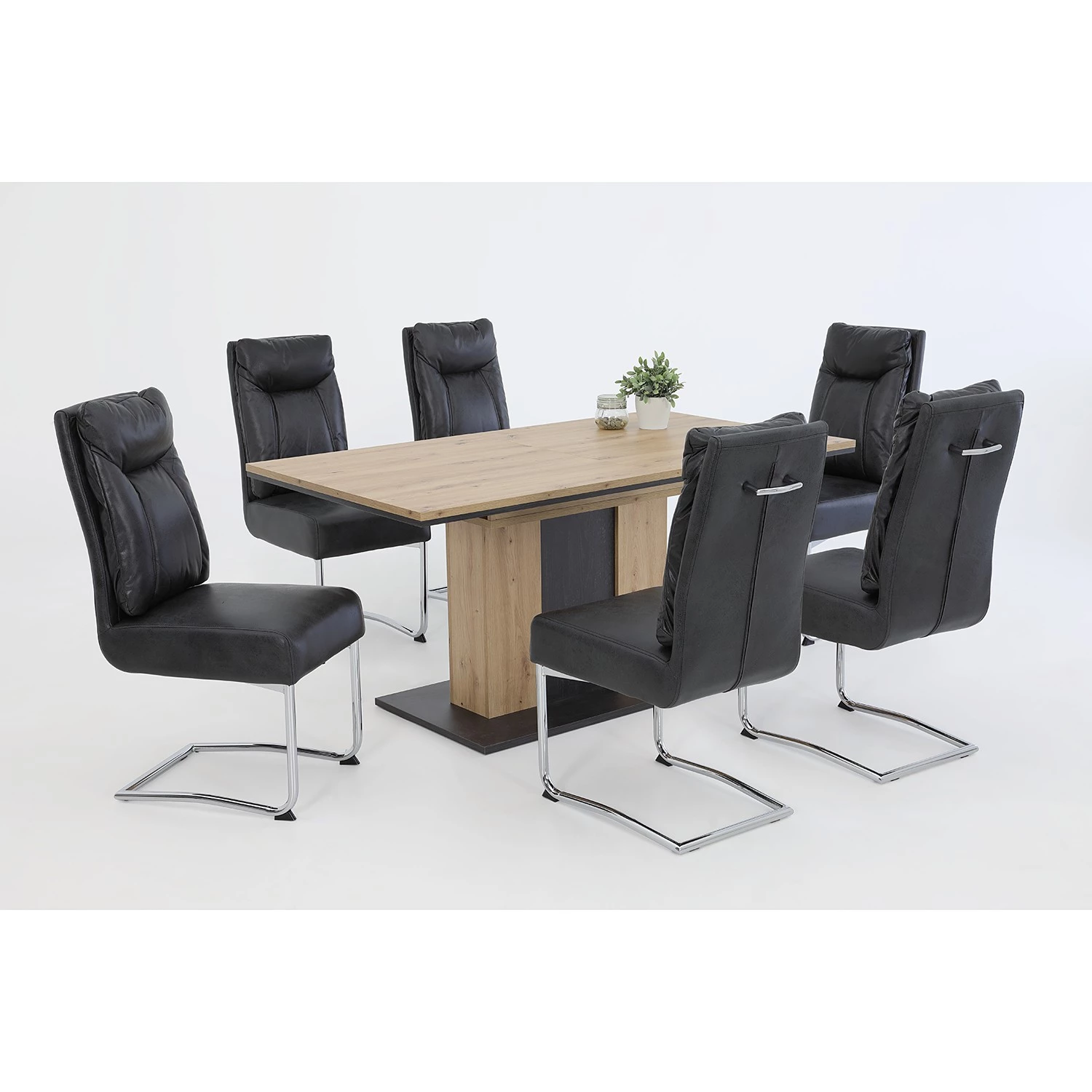 Loftscape Chaises cantilever Tadley (lot de 2) - Noir 2 Loftscape Chaises cantilever Tadley (lot de 2) - Noir – Image 2