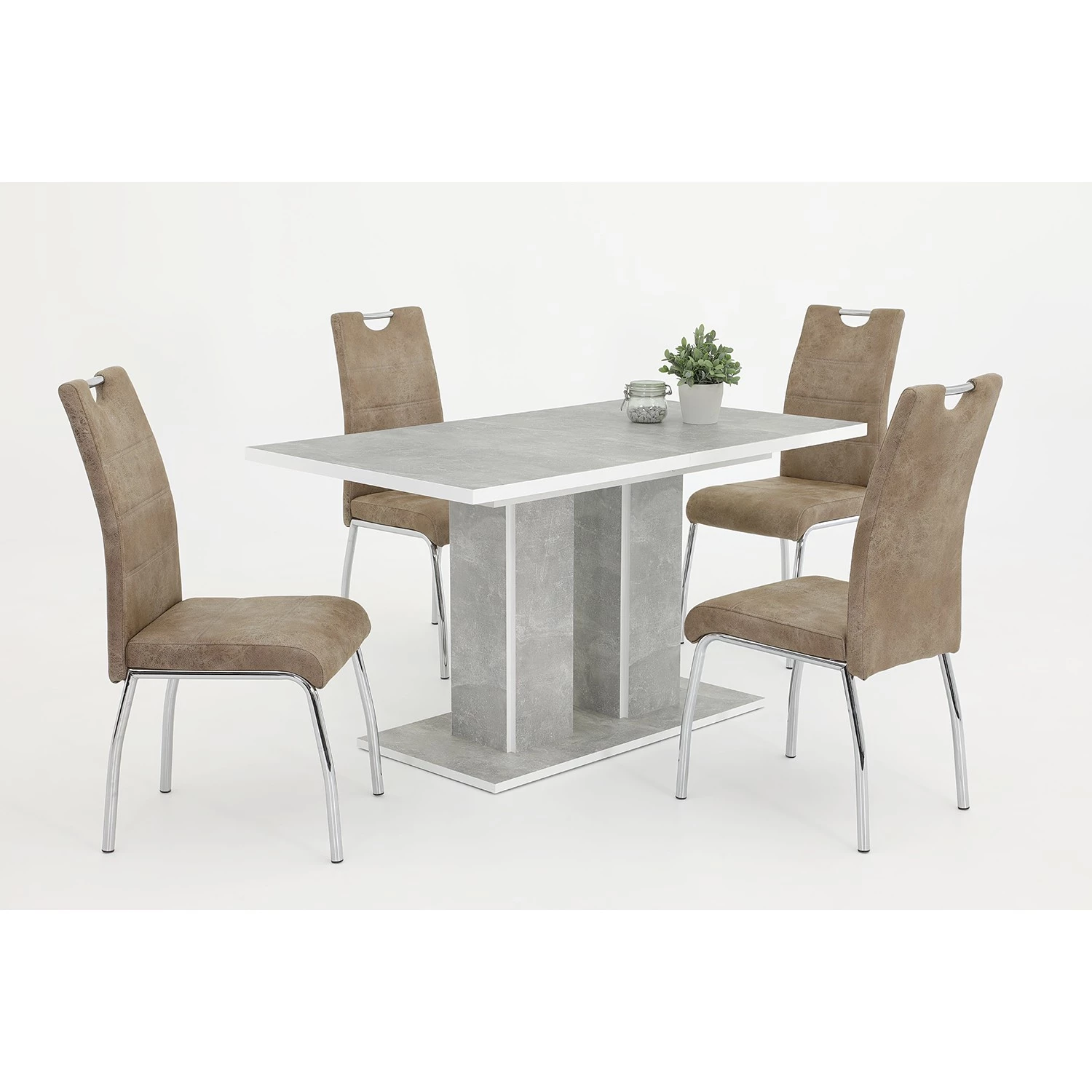 Loftscape Table Granby - (Extensible) Imitation béton / Anthracite 2 Loftscape Table Granby - (Extensible) Imitation béton / Anthracite – Image 2