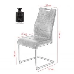 Loftscape Chaise cantilever Ellendale - Marron vintage - Lot de 2 -Meubles de salle à manger Soldes Magasin 1000309946 211117 17082600662 SKETCH DETAILS P000000001000309946 sketch