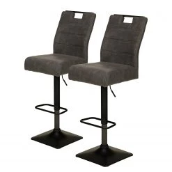 Loftscape Tabourets de bar Dimsdale (lot de 2) - Gris marron