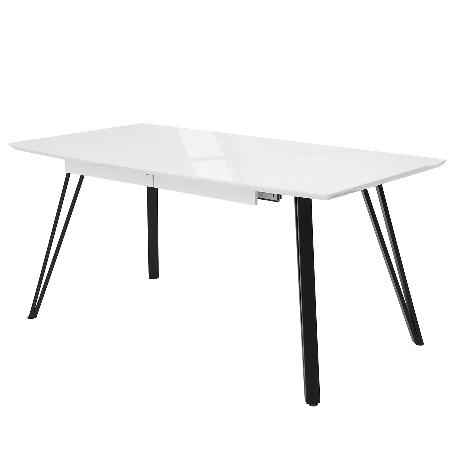 Loftscape Table Frieda - (Extensible) Blanc brillant / Noir 1 Loftscape Table Frieda - (Extensible) Blanc brillant / Noir