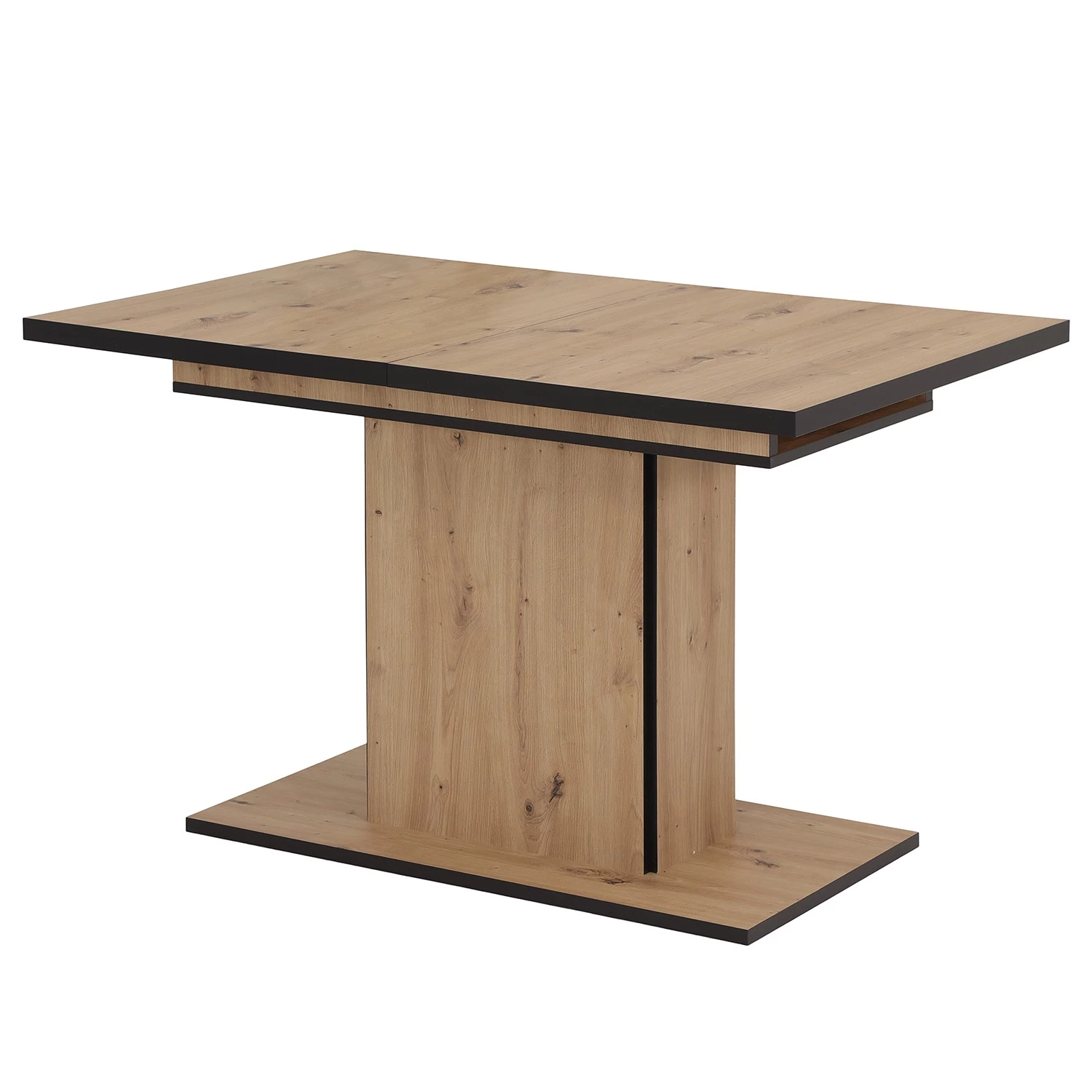 Loftscape Table Aton II - (Extensible) Imitation chêne artisan / Noir 1 Loftscape Table Aton II - (Extensible) Imitation chêne artisan / Noir