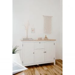 Ridgevalley Buffet Bombita III - Blanc / Imitation chêne artisan -Meubles de salle à manger Soldes Magasin 1000310613 211118 06055600057 MOOD DETAILS P000000001000310613 mood