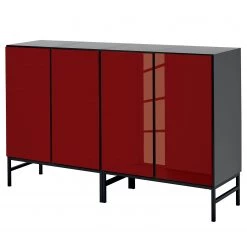 Now! by hülsta Buffet now to go colour II - Rubin brillant / Gris diamant