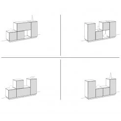 Now! by hülsta Buffet now to go colour I - Gris diamant brillant / Gris diamant -Meubles de salle à manger Soldes Magasin 1000311288 211201 14490300931 SKETCH DETAILS P000000001000311288 sketch
