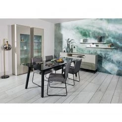 Now! by hülsta Table Hülsta now T23 - Verre teinté / Hêtre massif - Noir - Largeur : 220 cm -Meubles de salle à manger Soldes Magasin 1000311607 211125 15323500066 MOOD DETAILS P000000001000311607 mood