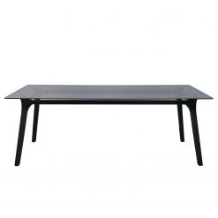 Now! by hülsta Table Hülsta now T23 - Verre teinté / Hêtre massif - Noir - Largeur : 220 cm -Meubles de salle à manger Soldes Magasin 1000311607 211125 15323500078 DETAILS P000000001000311607
