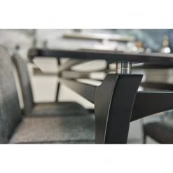 Now! by hülsta Table Hülsta now T23 - Verre teinté / Hêtre massif - Noir - Largeur : 220 cm -Meubles de salle à manger Soldes Magasin 1000311607 211125 15323500090 DETAILS P000000001000311607