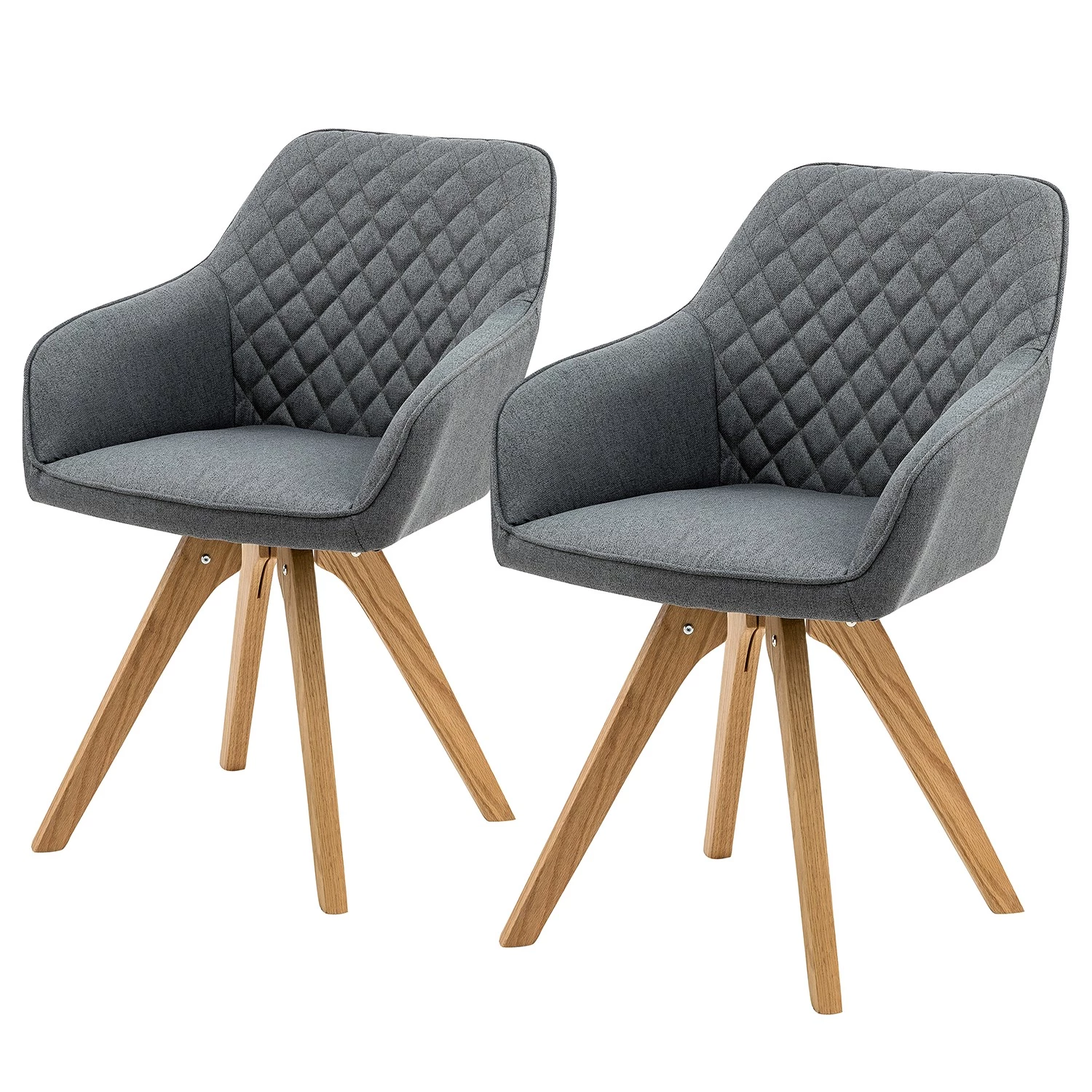 Loftscape Chaises à accoudoirs Nagoya (lot de 2) - Gris 1 Loftscape Chaises à accoudoirs Nagoya (lot de 2) - Gris