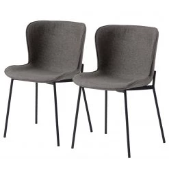 Loftscape Chaises capitonnées Jembrana (lot de 2) - Gris vieilli