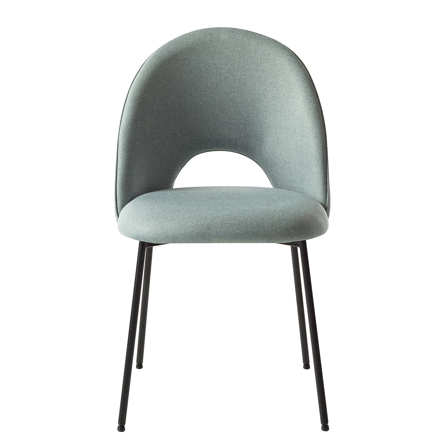 Mørteens Chaise capitonnée Ikley - Tissu / Métal - Noir - Gris menthe - Lot de 2 6 Mørteens Chaise capitonnée Ikley - Tissu / Métal - Noir - Gris menthe - Lot de 2 – Image 6