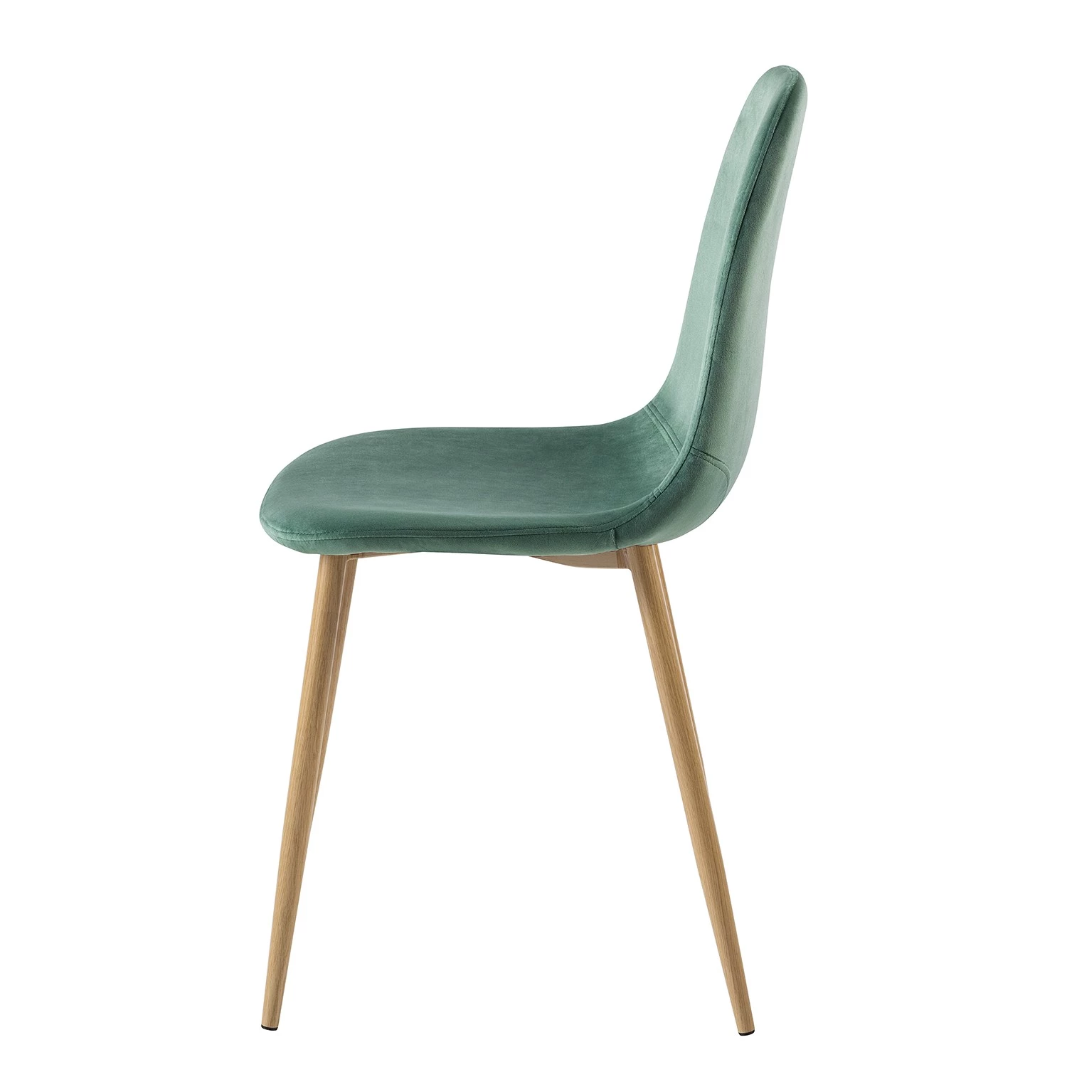 Jack & Alice Chaise capitonnée Iskmo VIII - Velours / Metall - Imitation chêne - Vert menthe - Lot de 4 6 Jack & Alice Chaise capitonnée Iskmo VIII - Velours / Metall - Imitation chêne - Vert menthe - Lot de 4 – Image 6