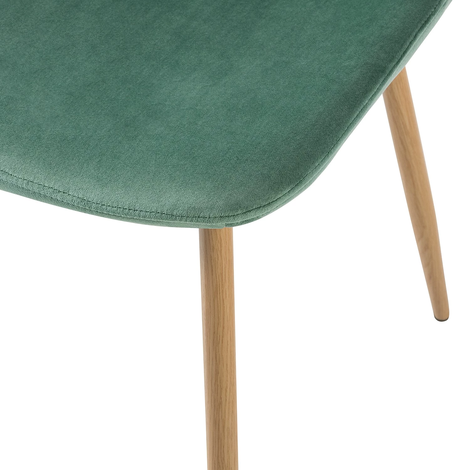 Jack & Alice Chaise capitonnée Iskmo VIII - Velours / Metall - Imitation chêne - Vert menthe - Lot de 4 8 Jack & Alice Chaise capitonnée Iskmo VIII - Velours / Metall - Imitation chêne - Vert menthe - Lot de 4 – Image 8