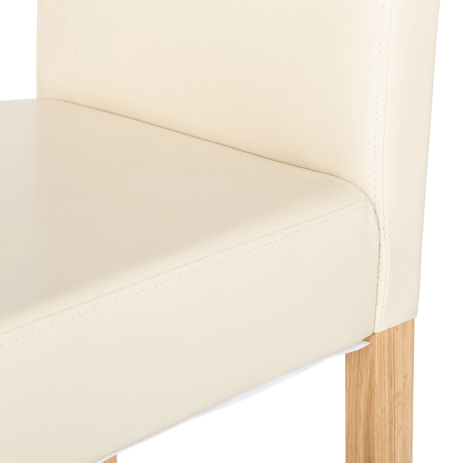 Ars Natura Chaise capitonnée Nella I - Beige - Lot de 4 9 Ars Natura Chaise capitonnée Nella I - Beige - Lot de 4 – Image 9