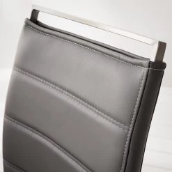 Fredriks Chaise cantilever Lezuza - Cuir synthétique Leja: Gris - Lot de 4 -Meubles de salle à manger Soldes Magasin 1000313231 211209 142232000117 DETAILS P000000001000313231