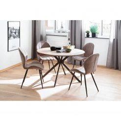 Loftscape Chaises Liena - Microfibre / Métal - Noir - Sable vintage - Lot de 4 7 Loftscape Chaises Liena - Microfibre / Métal - Noir - Sable vintage - Lot de 4 -Meubles de salle à manger Soldes Magasin 1000313389 211209 14223000048 MOOD DETAILS P000000001000313389 mood