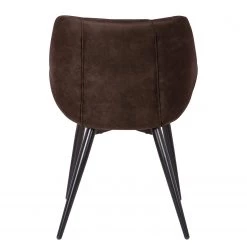 Mørteens Chaise à accoudoirs Lamppi II - microfibre / Métal - Expresso - Lot de 2 -Meubles de salle à manger Soldes Magasin 1000313476 211209 13381000084 DETAILS P000000001000313476