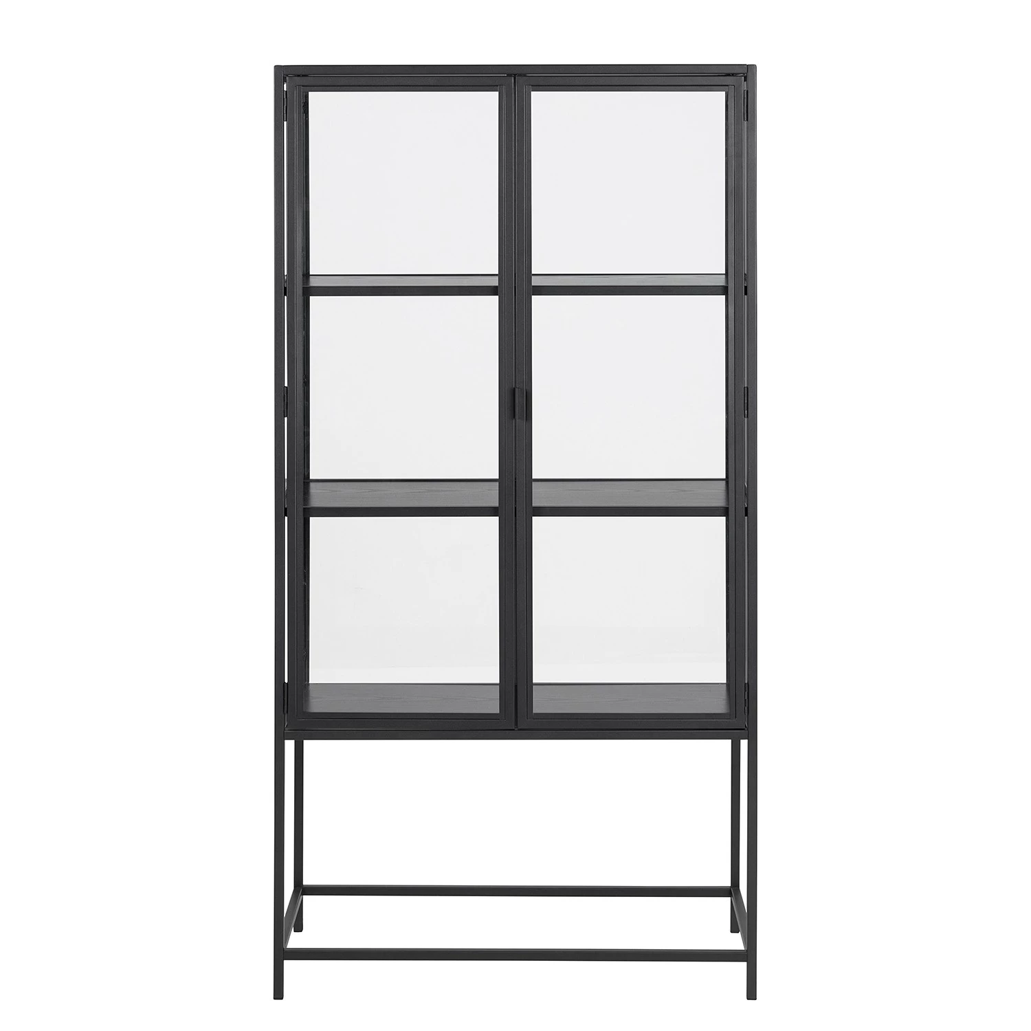 Red Living Vitrine Coogee - Noir / Imitation chêne brun noir - Hauteur : 150 cm 6 Red Living Vitrine Coogee - Noir / Imitation chêne brun noir - Hauteur : 150 cm – Image 6