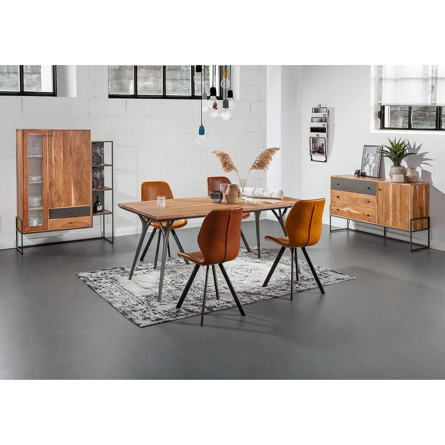 Red Living Table Rudine - Acacia massif / Fer - Acacia / Anthracite 3 Red Living Table Rudine - Acacia massif / Fer - Acacia / Anthracite – Image 3