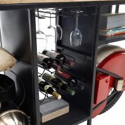 Red Living Bar Buzzwire - Manguier massif / Métal - Manguier / Blanc, rouge et noir -Meubles de salle à manger Soldes Magasin 1000315434 220513 040 DETAILS P000000001000315434