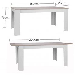 Loftscape Table Nemo - Imitation mélèze / Blanc 9 Loftscape Table Nemo - Imitation mélèze / Blanc -Meubles de salle à manger Soldes Magasin 1000315444 220513 500 SKETCH DETAILS P000000001000315444 sketch