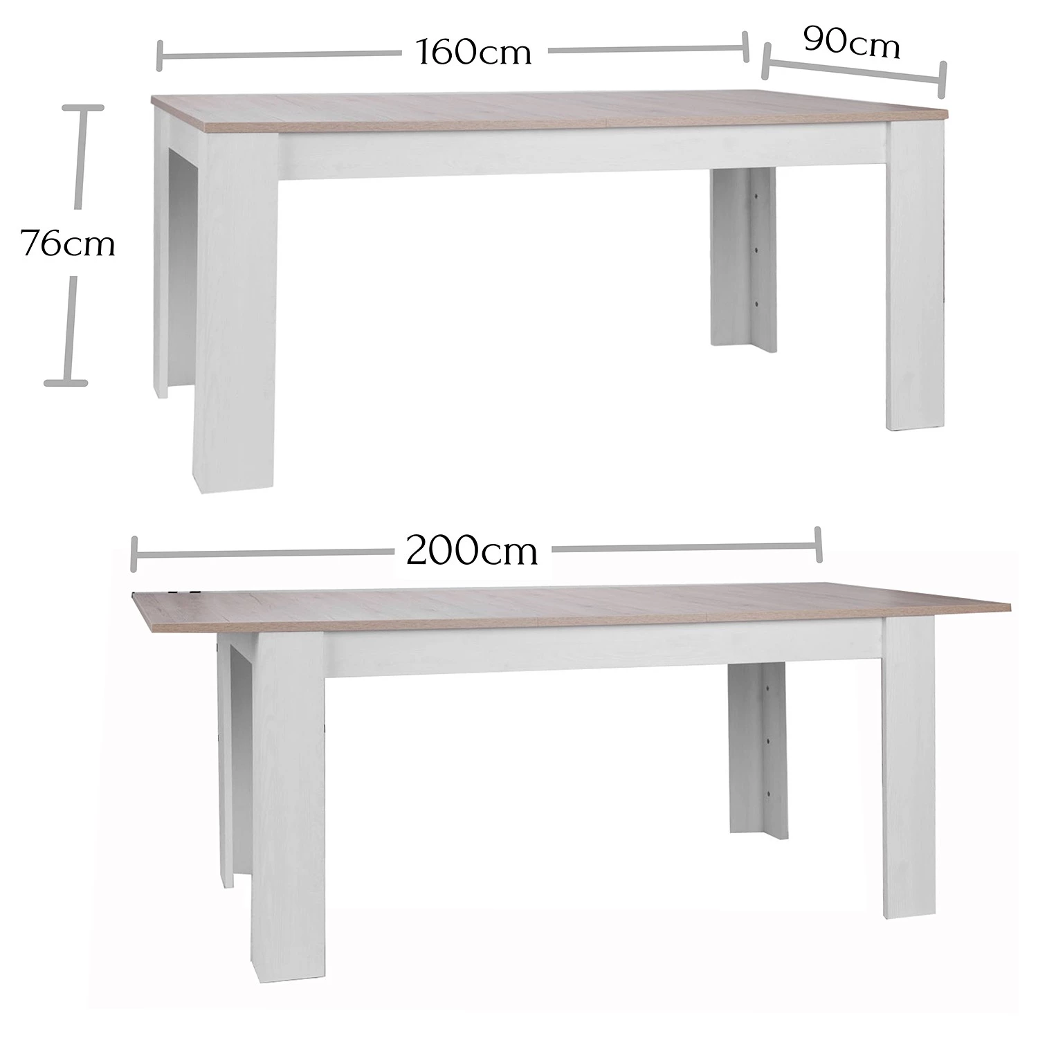 Loftscape Table Nemo - Imitation mélèze / Blanc 5 Loftscape Table Nemo - Imitation mélèze / Blanc – Image 5