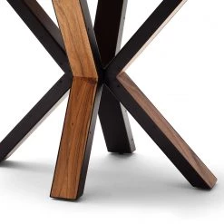 Red Living Table Kansas - Acacia massif / Métal - Acacia / Noir et acacia -Meubles de salle à manger Soldes Magasin 1000316363 220118 12444200087 DETAILS P000000001000316363