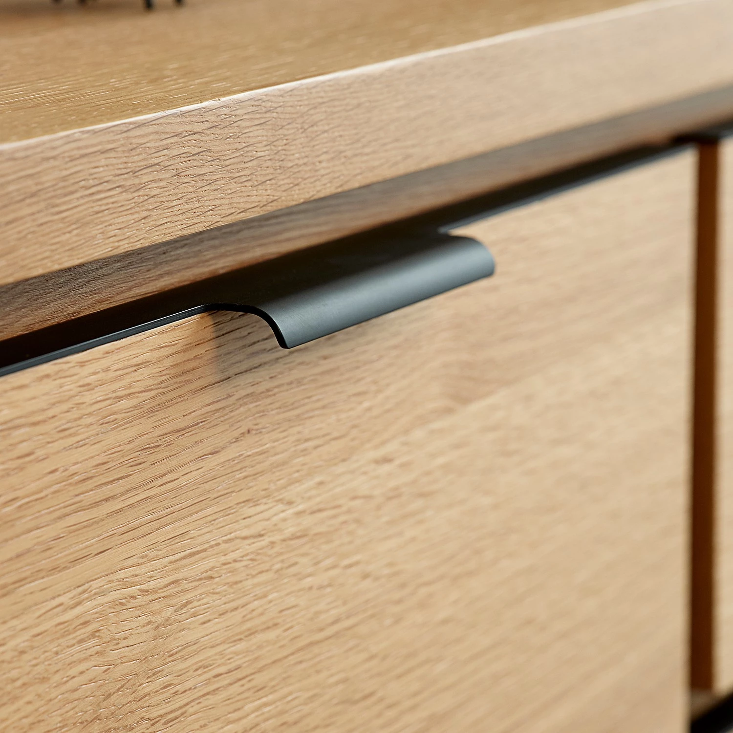 Loftscape Enfilade Limoges - Placage en bois véritable / Métal -Chêne / Noir 8 Loftscape Enfilade Limoges - Placage en bois véritable / Métal -Chêne / Noir – Image 8