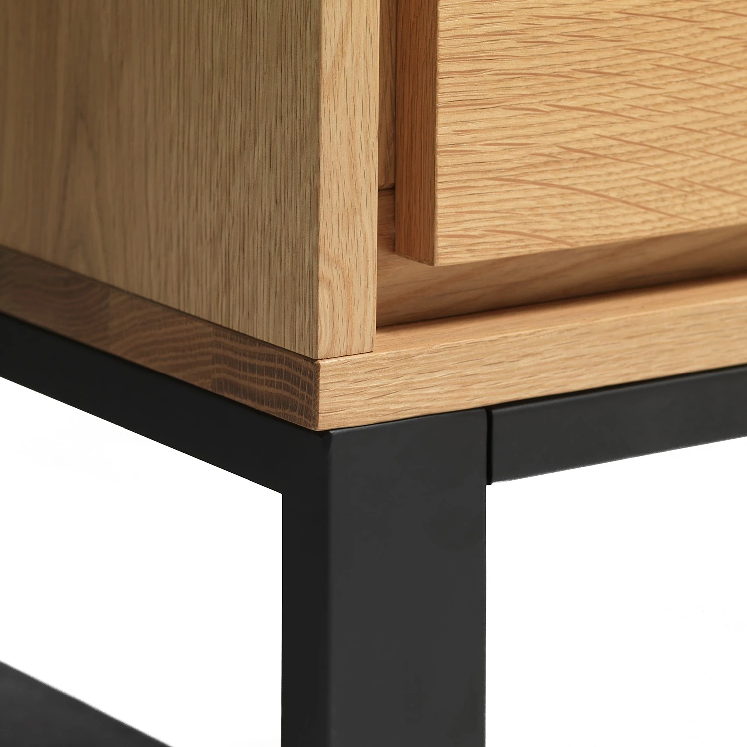 Loftscape Enfilade Limoges - Placage en bois véritable / Métal -Chêne / Noir 10 Loftscape Enfilade Limoges - Placage en bois véritable / Métal -Chêne / Noir – Image 10