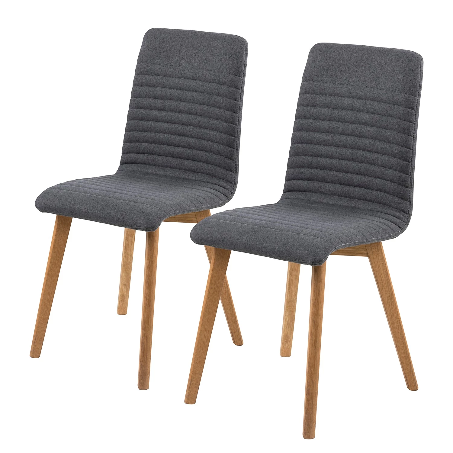 Loftscape Chaises capitonnées Frederique (2) - Gris 1 Loftscape Chaises capitonnées Frederique (2) - Gris