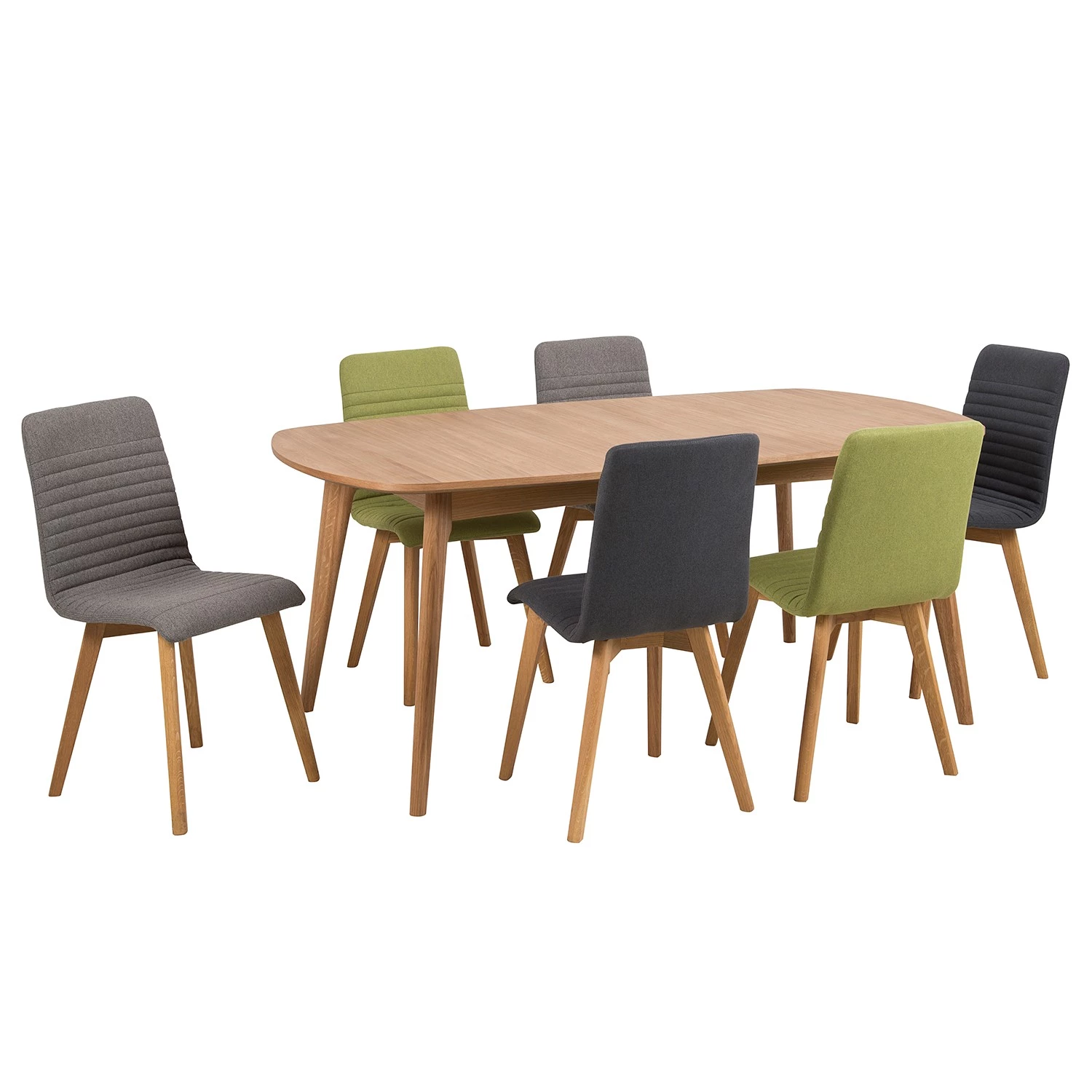 Loftscape Chaises capitonnées Frederique (2) - Gris 2 Loftscape Chaises capitonnées Frederique (2) - Gris – Image 2