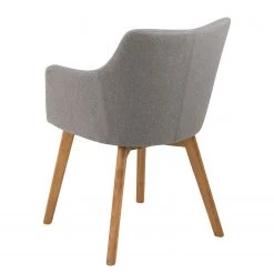 Loftscape Chaises à accoudoirs Kampen II (2) - Tissu / Chêne massif - Gris clair / Chêne -Meubles de salle à manger Soldes Magasin 1000319569 220128 12565800050 DETAILS P000000001000319569