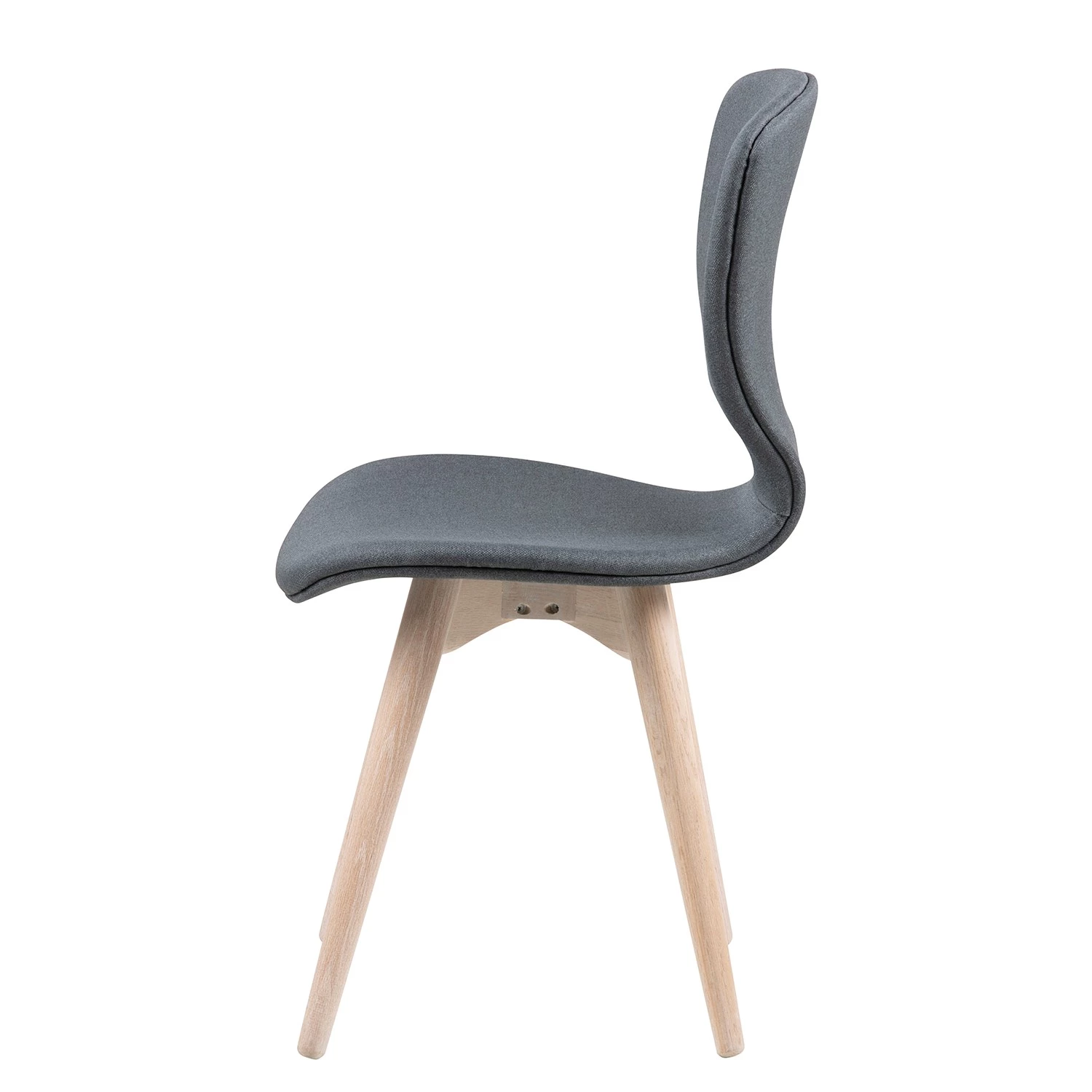 Loftscape Chaises capitonnées Monreale (lot de 2) - Tissu / Chêne massif - Gris / Chêne 5 Loftscape Chaises capitonnées Monreale (lot de 2) - Tissu / Chêne massif - Gris / Chêne – Image 5