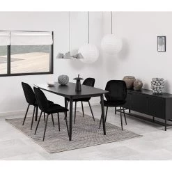 Loftscape Chaises capitonnées Kerang II (lot de 2) - Velours / Fer - Noir 14 Loftscape Chaises capitonnées Kerang II (lot de 2) - Velours / Fer - Noir -Meubles de salle à manger Soldes Magasin 1000319609 220128 1257140021 MOOD DETAILS P000000001000319609 mood