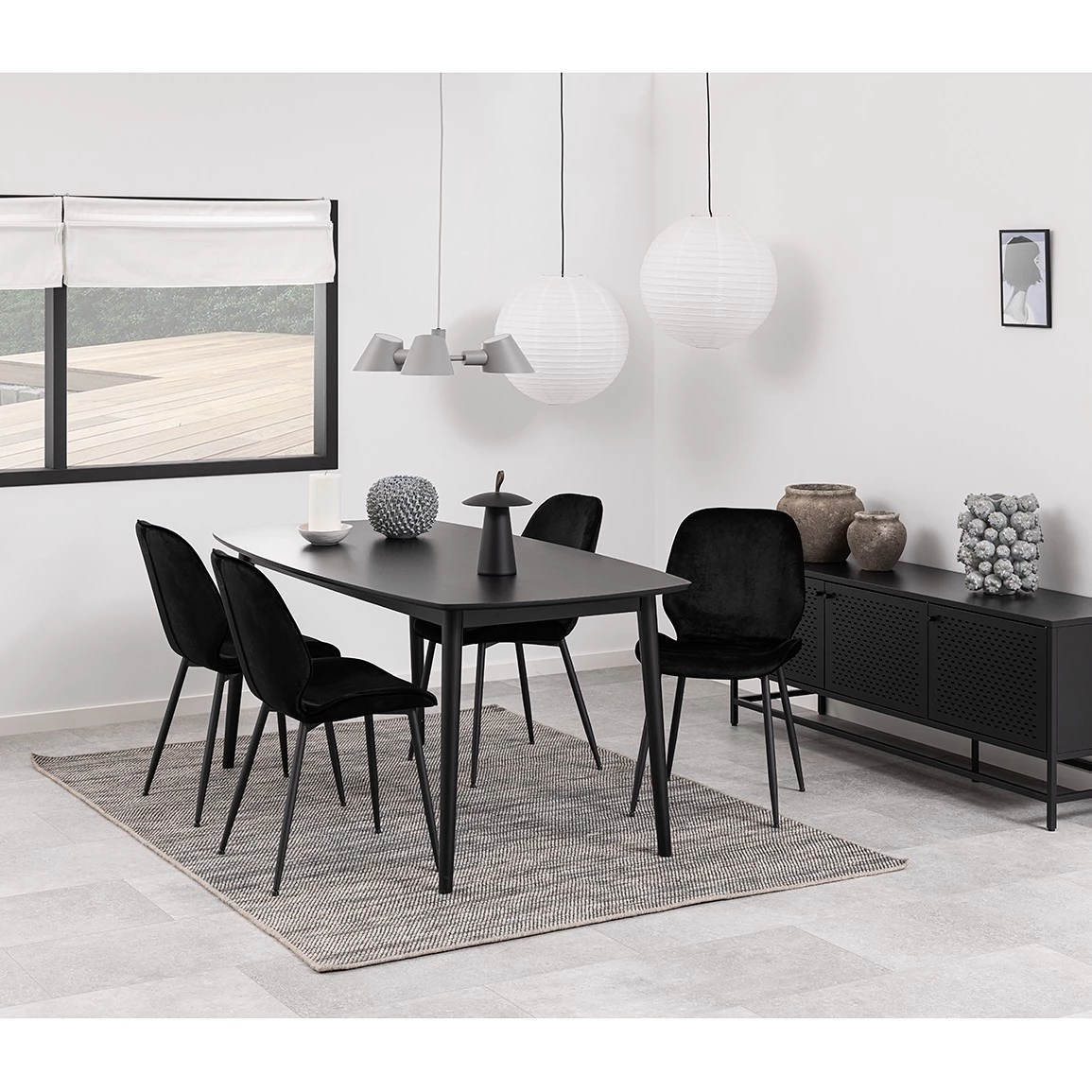 Loftscape Chaises capitonnées Kerang II (lot de 2) - Velours / Fer - Noir 3 Loftscape Chaises capitonnées Kerang II (lot de 2) - Velours / Fer - Noir – Image 3