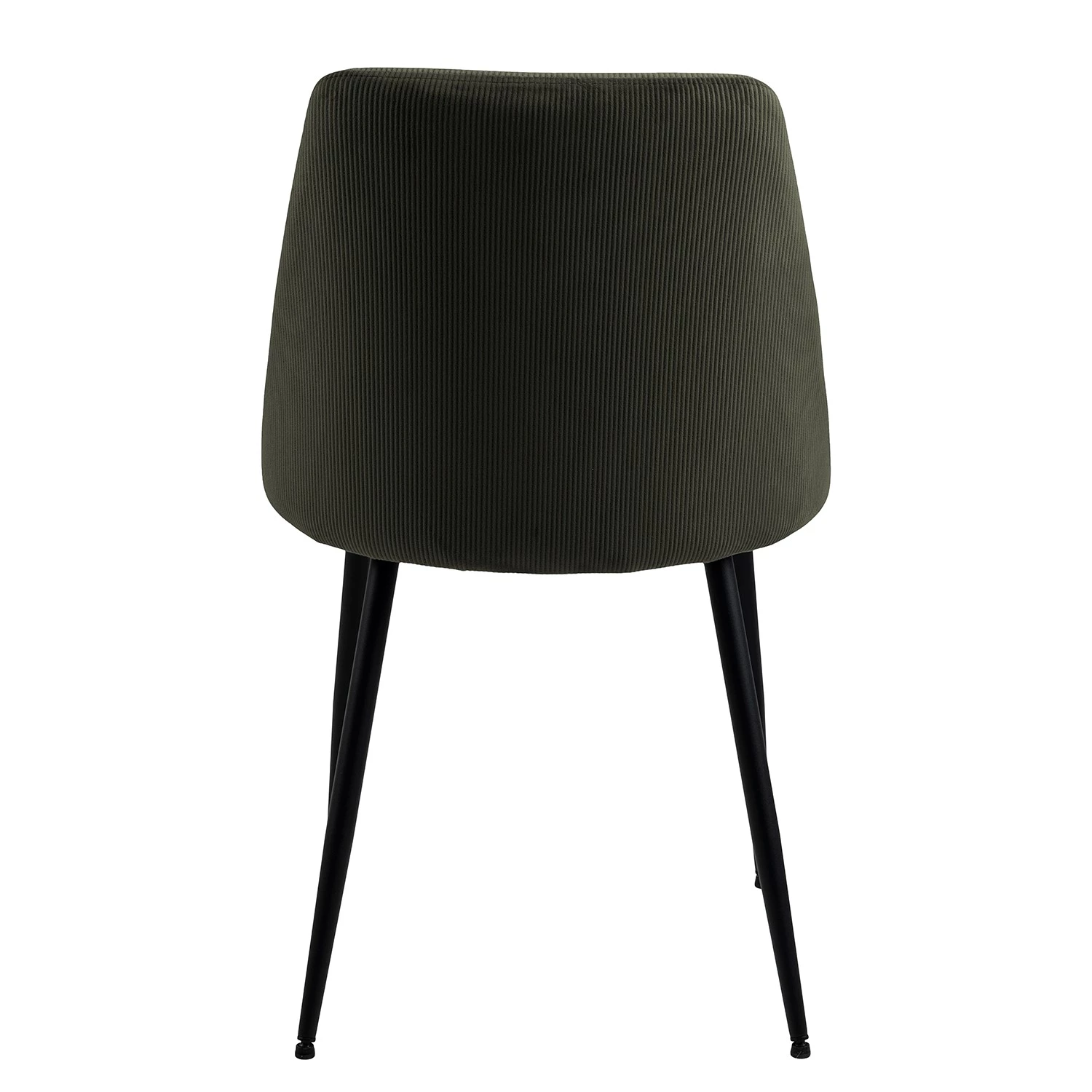 Loftscape Chaises capitonnées Ferland (lot de 4) - Velours côtelé / Fer - Vert olive foncé / Noir 5 Loftscape Chaises capitonnées Ferland (lot de 4) - Velours côtelé / Fer - Vert olive foncé / Noir – Image 5