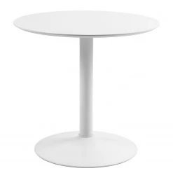 Loftscape Table bistro Pomy - Partiellement en frêne massif / Fer - Blanc