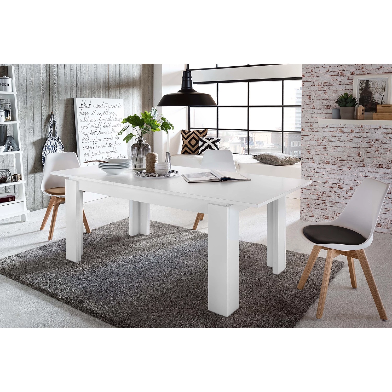Trendteam Table Universal - (Extensible) - Blanc 2 Trendteam Table Universal - (Extensible) - Blanc – Image 2