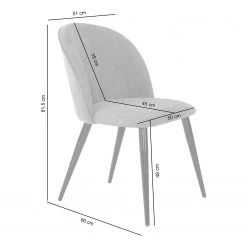 Chaises capitonnées Ruxby (lot de 2) - Gris 15 Chaises capitonnées Ruxby (lot de 2) - Gris -Meubles de salle à manger Soldes Magasin 1000329353 220203 161420000500 SKETCH DETAILS P000000001000329353 sketch