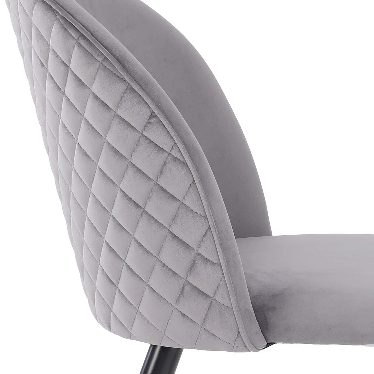 Chaises capitonnées Ruxby (lot de 2) - Gris 7 Chaises capitonnées Ruxby (lot de 2) - Gris – Image 7