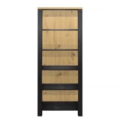 Red Living Étagère Zagora - Imitation chêne à nœuds / Noir -Meubles de salle à manger Soldes Magasin 1000329408 220203 154841000030 DETAILS P000000001000329408