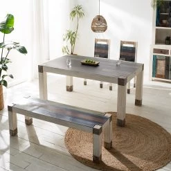 Wolf-Möbel Salle à manger Goa White (4 éléments) - Partiellement en manguier massif - Manguier vintage blanc 13 Wolf-Möbel Salle à manger Goa White (4 éléments) - Partiellement en manguier massif - Manguier vintage blanc -Meubles de salle à manger Soldes Magasin 1000330224 220621 021 MOOD DETAILS P000000001000330224 mood