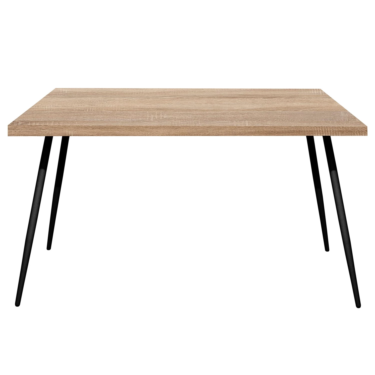 Red Living Table Napo - Imitation chêne brut de sciage - Largeur : 80 cm - Noir - Rond 2 Red Living Table Napo - Imitation chêne brut de sciage - Largeur : 80 cm - Noir - Rond – Image 2