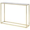 Fredriks Console Katori II - Verre / Métal - Imitation marbre blanc / Doré