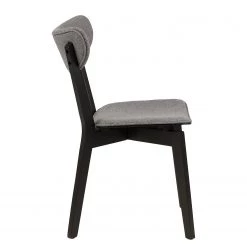 Loftscape Chaises Rigby II (lot de 2) - Tissu / Hévéa massif - Gris / Noir -Meubles de salle à manger Soldes Magasin 1000330926 220223 040 DETAILS P000000001000330926