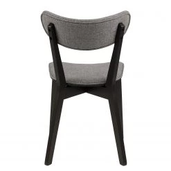 Loftscape Chaises Rigby II (lot de 2) - Tissu / Hévéa massif - Gris / Noir -Meubles de salle à manger Soldes Magasin 1000330926 220223 045 DETAILS P000000001000330926