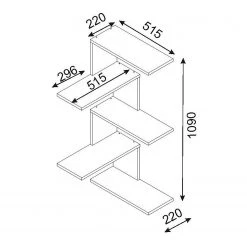 Loftscape Étagère murale Cullman - Blanc -Meubles de salle à manger Soldes Magasin 1000333617 220302 500 SKETCH DETAILS P000000001000333617 sketch
