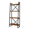 Red Living Étagère Wilga - Pin massif / Métal - Pin / Noir