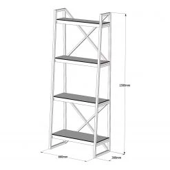 Red Living Étagère Wilga - Pin massif / Métal - Pin / Noir -Meubles de salle à manger Soldes Magasin 1000333637 220302 500 SKETCH DETAILS P000000001000333637 sketch