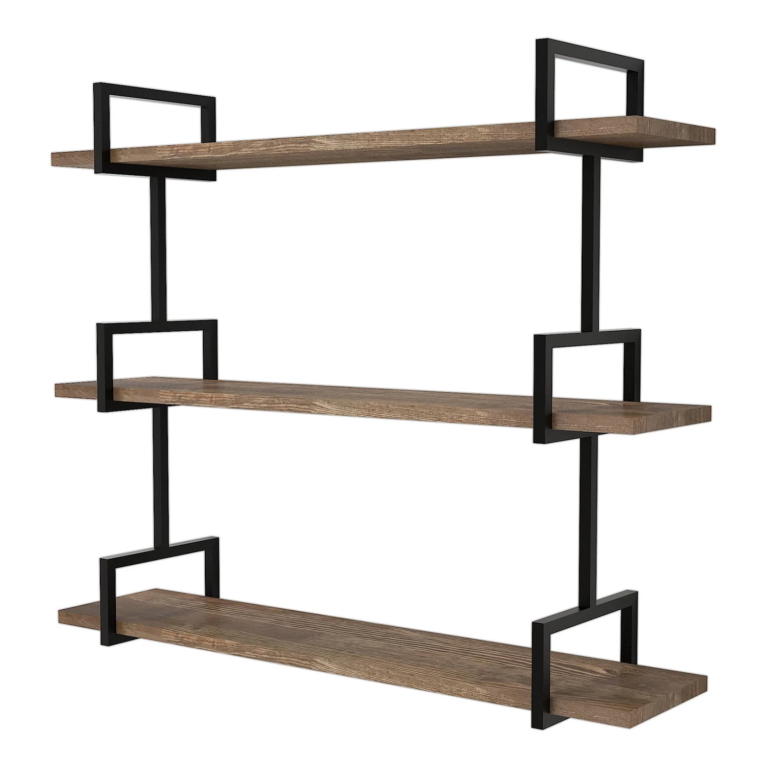 Red Living Tablette murale Ulm - Pin massif / Métal - Pin / Noir 1 Red Living Tablette murale Ulm - Pin massif / Métal - Pin / Noir